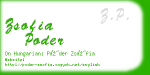 zsofia poder business card